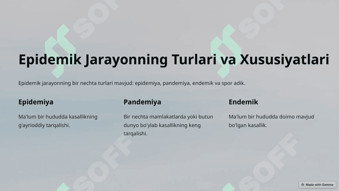 Epidemik Jarayon haqidagi Ta'limot 4