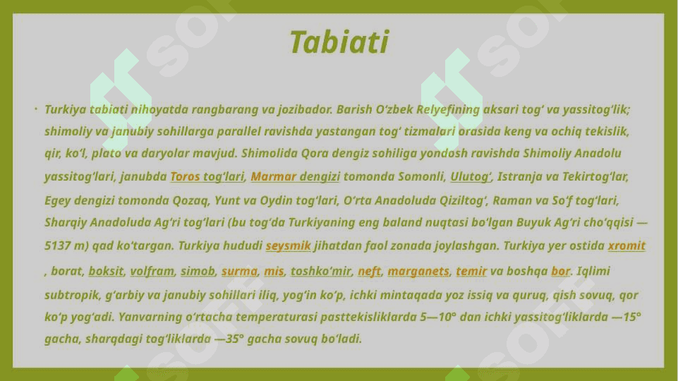 Turkiya davlati haqida ma’lumot 5