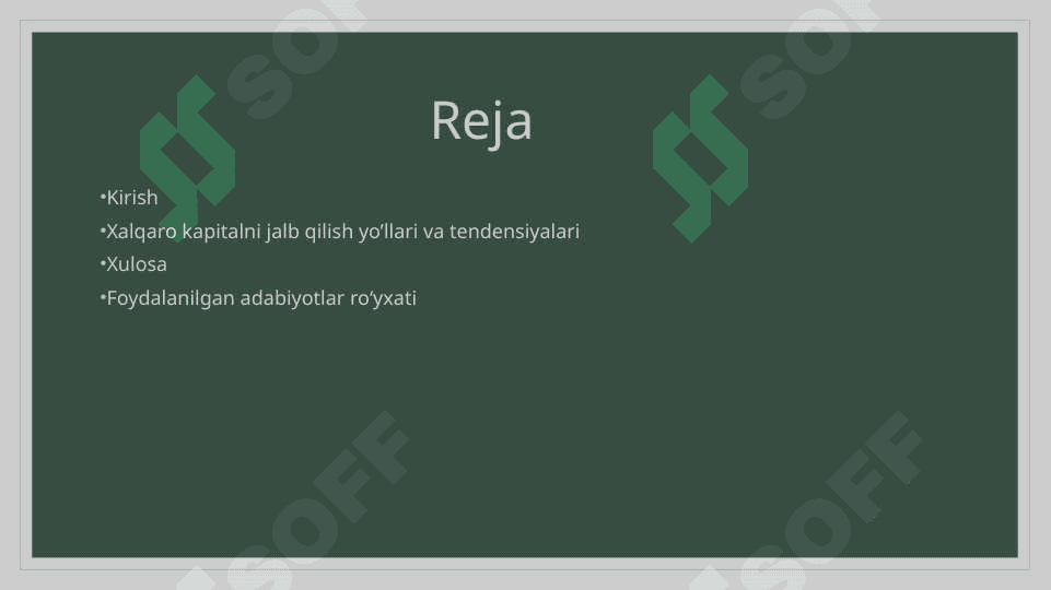 Xalqaro kapitalni jalb qilish yo’llari 2