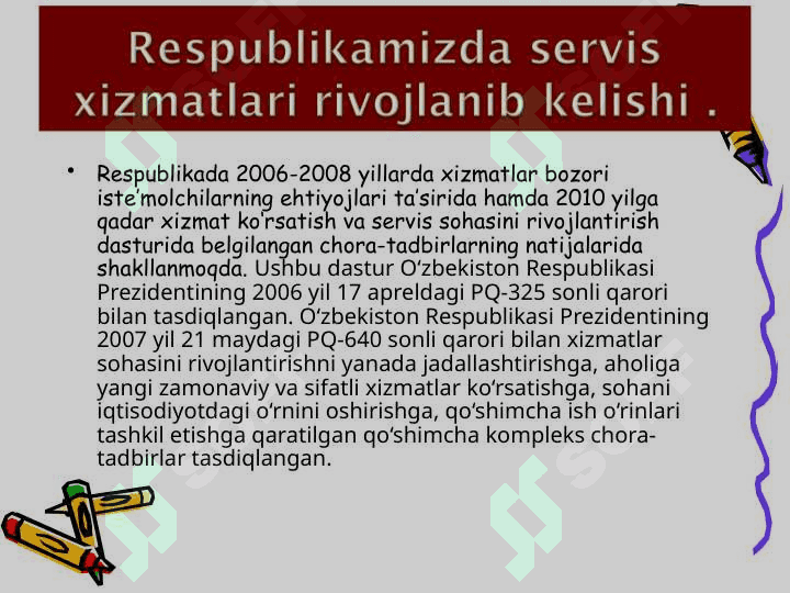 xizmat kursatish 3