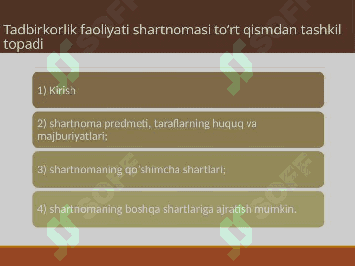 Xo’jalik shartnomalari (Biznes huquqi) 7