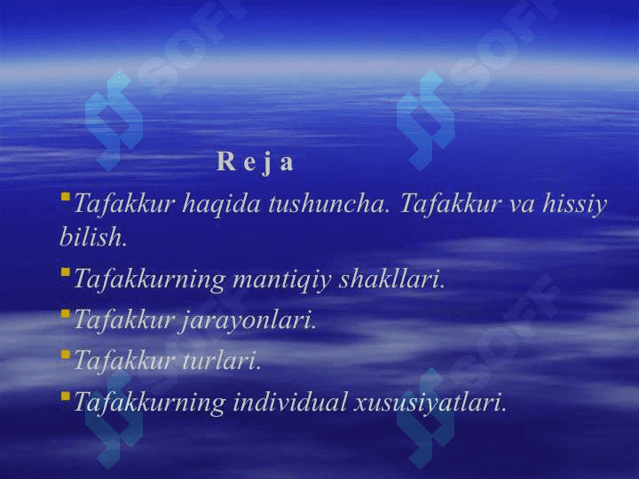 Tafakkurni bilish faoliyati sifatida órganish 2