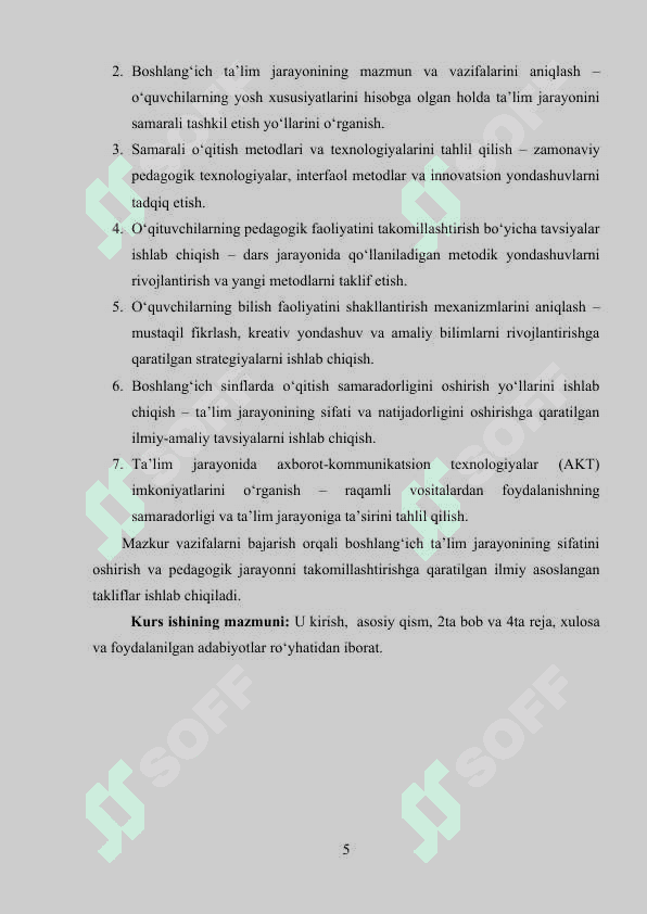 Boshlang'ich talim didaktikasining maqsad va vazifalarim 5