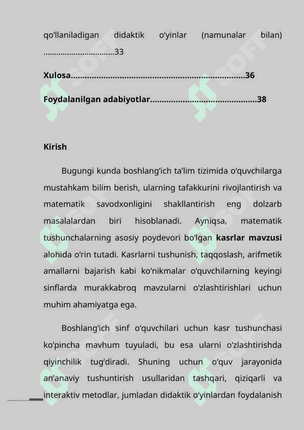 Maxraji o’ndan oshmaydigan kasrlarni taqqoslashga o’rgatishda didaktik o’yinlardan foydalanish metodikasi 2