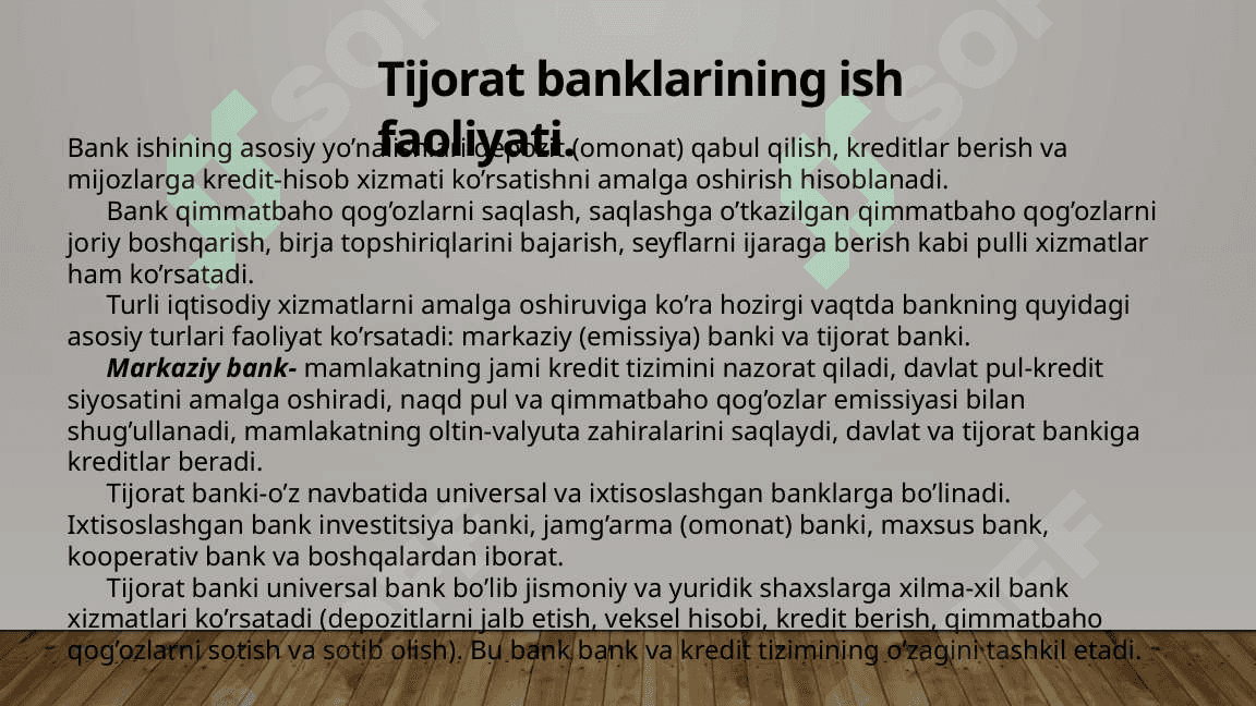 Aksiyadorlik tijorat banklari . 4