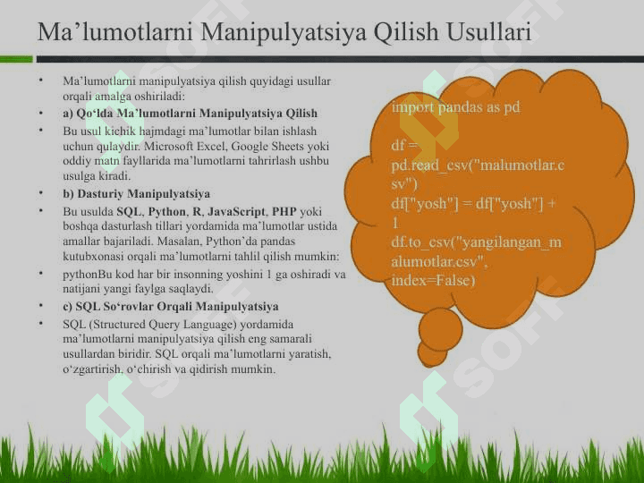 Ma’lumotlar manipulyatsiya qilishda oddiy so‘rovlar yaratish 4