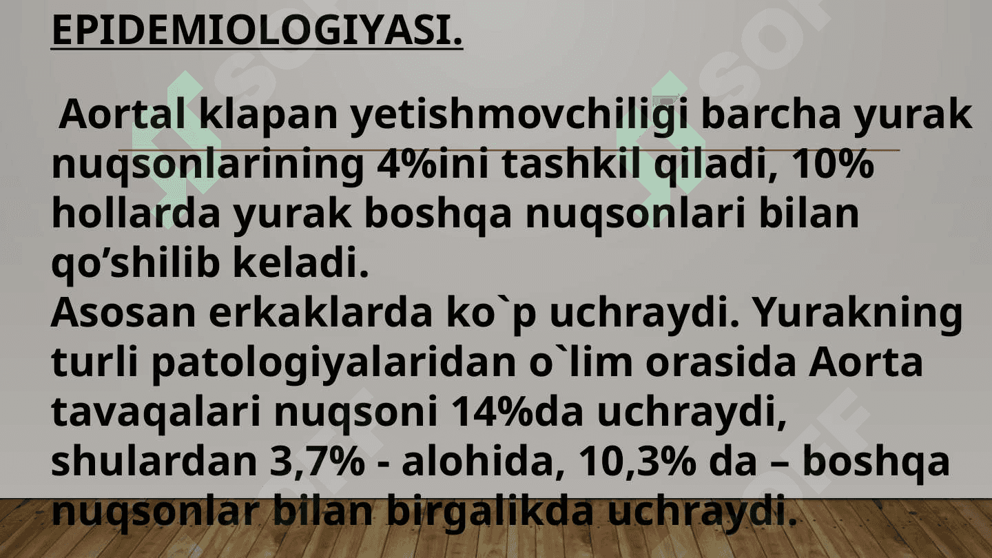 Aortal nuqsonlar. Sabablari, yurakdagi gemodinamik o’zgarishlari kompensatsiya mexanizmlari. 4
