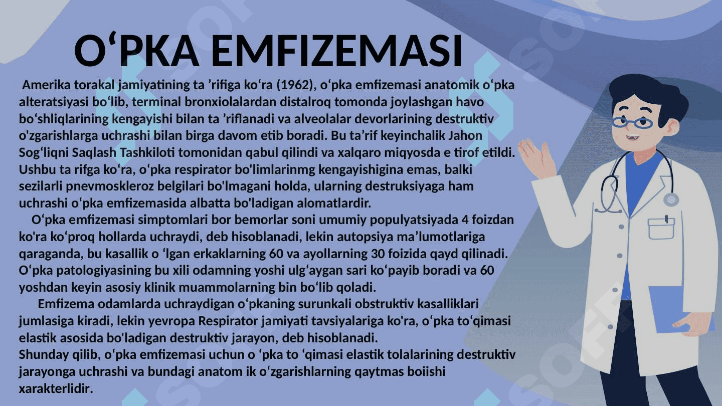 O’pka emfizemasi klinikasi. 3