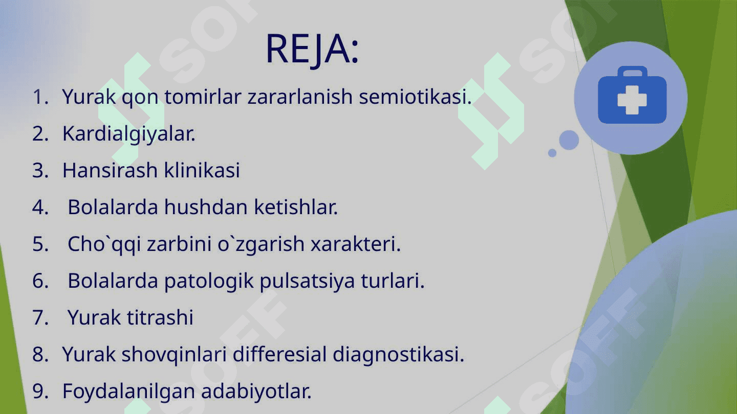 Bolalarda yurak qon tomir kasalliklarini diagnostikasi va differensial  diagnostikasi. 2