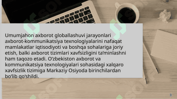 Axborot xavfsizligi sohasiga oid xalqaro va milliy me’yoriy-huquqiy baza. 3