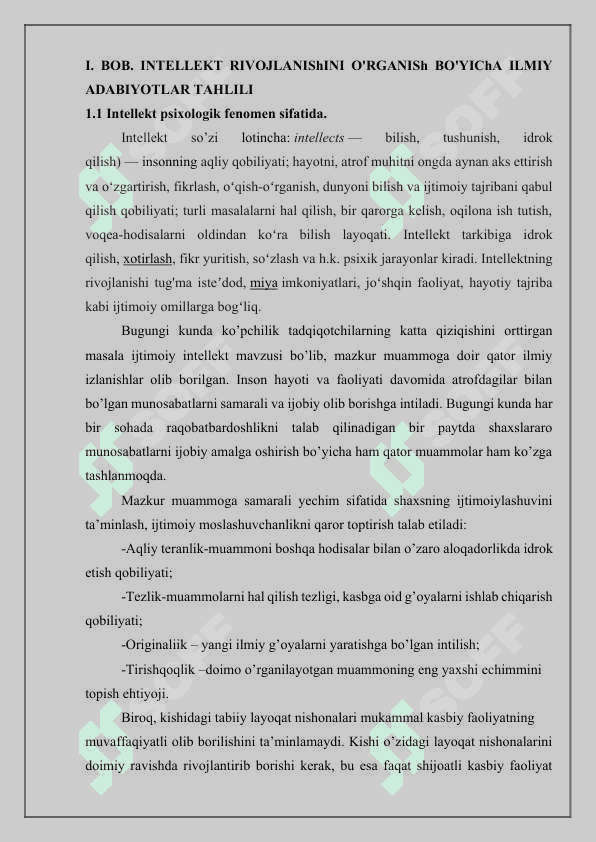 Bo’lajak o’qituvchilarda intelektni rivojlantirishning psixologik asoslari 6
