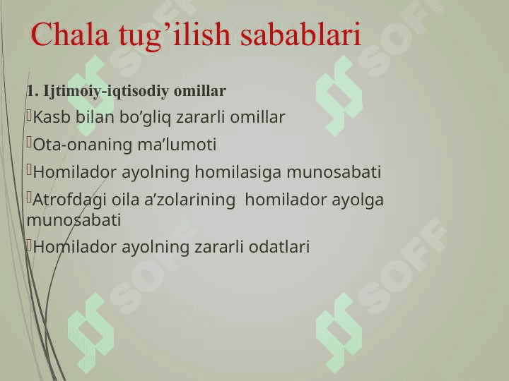 Chala tuğilgan chaqaloqlar 4