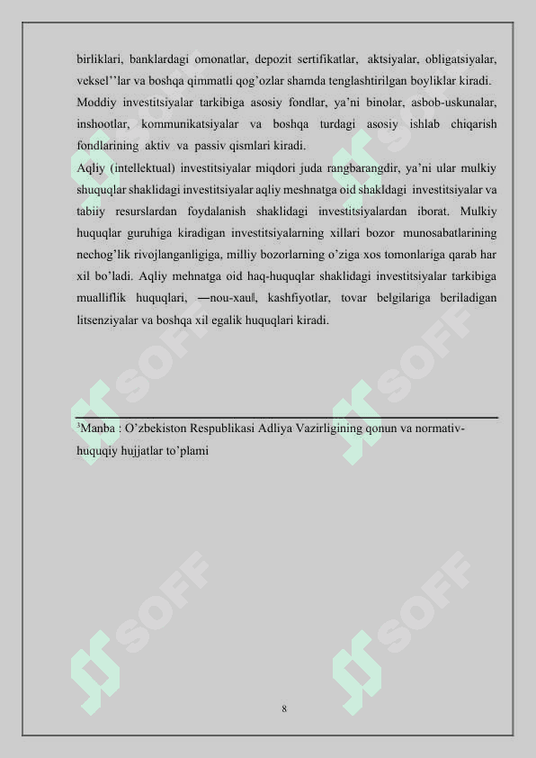 Xalqaro kapitalni jalb qilish yo’llari 8