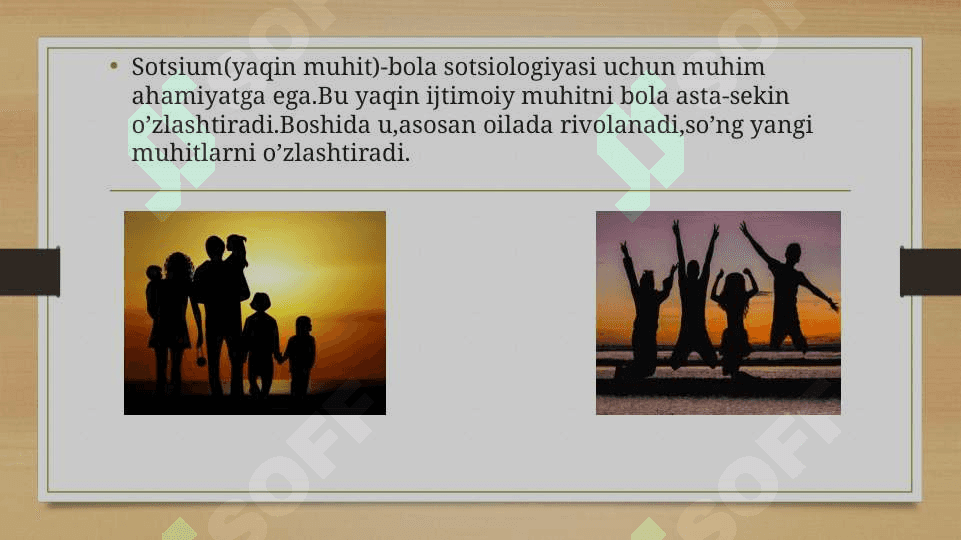 Bolaning sotsiumda rivojlanishi 2