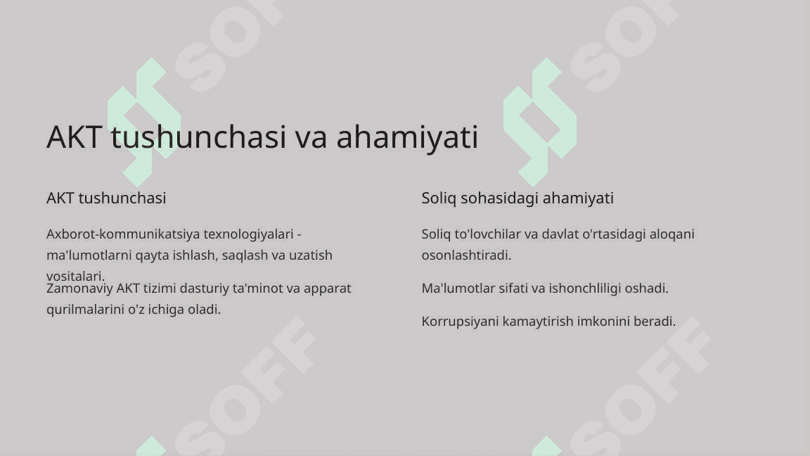Axborot-kommunikatsiya texnologiyalarining soliq va g'aznachilik sohalaridagi qo'llanilishi 3