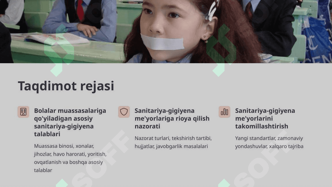 Bolalar muassasalarida sanitariya-gigiyena me'yorlari zamonaviy yondashuv 2