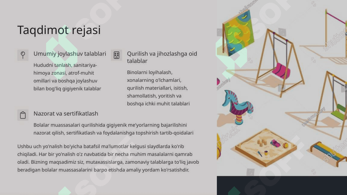 Bolalar muassasalarini qurishda gigiyenik talablar 2