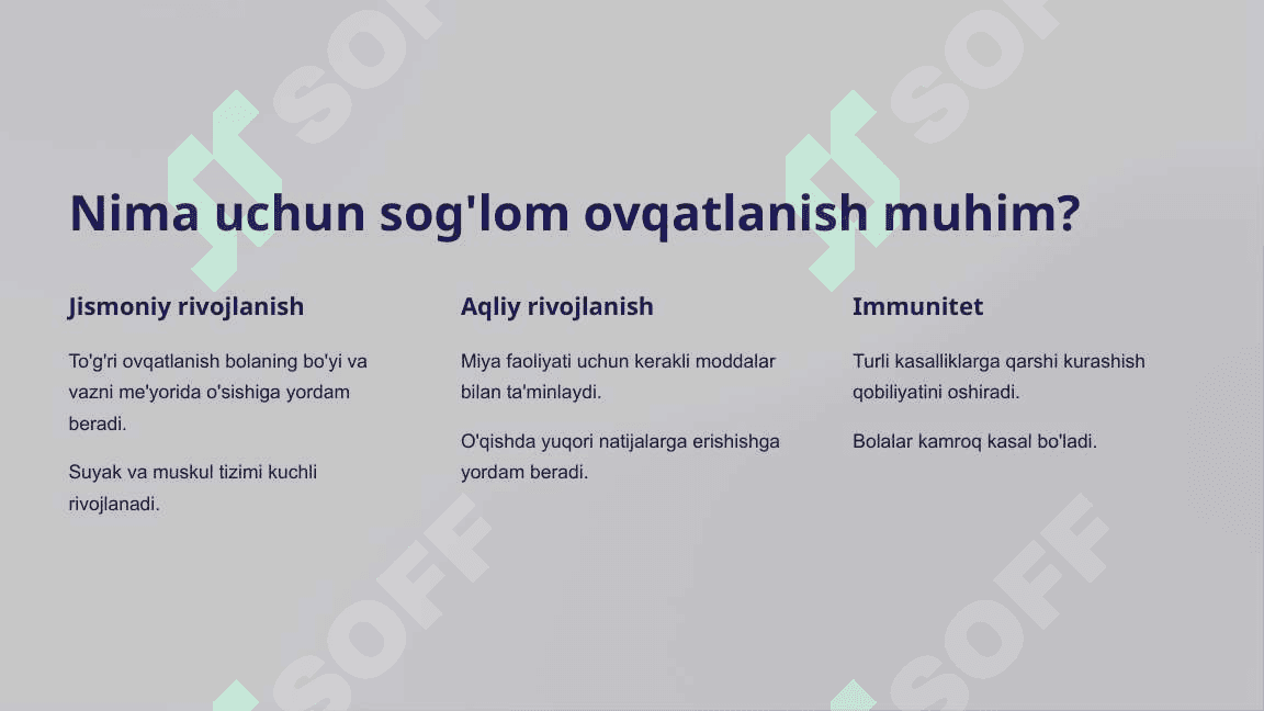 Bolalar uchun sog'lom ovqatlanish yo'llari 3