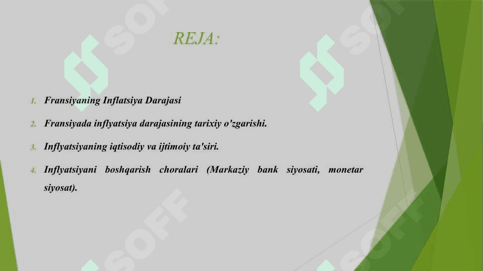 FRANSIYANING INFLATSIYASI,ISHSIZLIK,DARAJASI,EKSPORT,IMPORT,HAQIDA 2