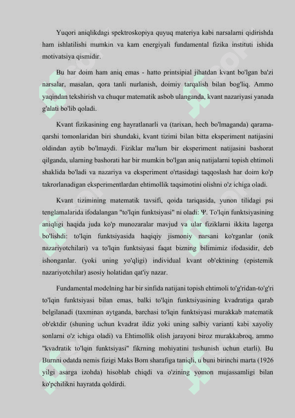 KVANT O'RALAR VA ULARNING XUSUSIYATLARI 8