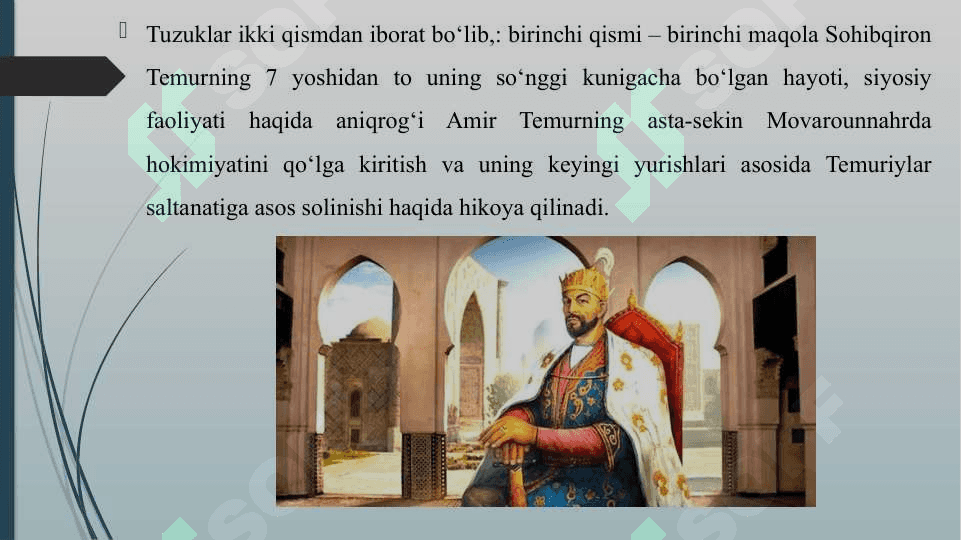TARIXIY MANBALAR TARKIBIDAGI ADABIYOT TEMUR TUZUKLARI 4