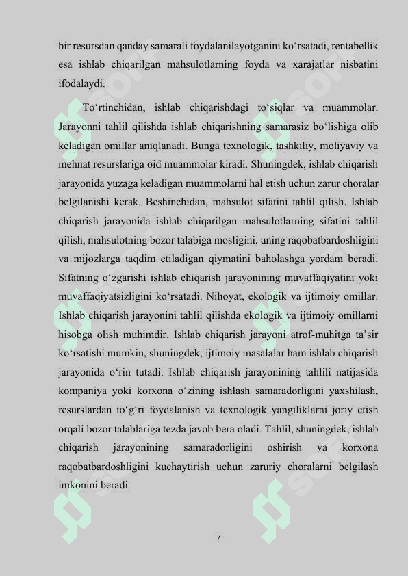 Ishlab chiqarishning umumiy va pirovard natijalari 7
