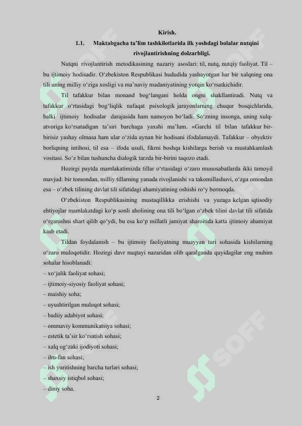 MAKTABGACHA TA’LIM TASHKILOTLARIDA ILK YOSHDAGI BOLALAR NUTQINI RIVOJLANTIRISH METODIKASI 2