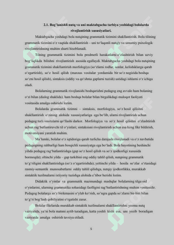 MAKTABGACHA TA’LIM TASHKILOTLARIDA BOLALARDA BOG’LANISHLI NUTQNI O’STIRISH. 5