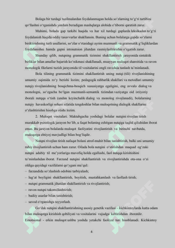 MAKTABGACHA TA’LIM TASHKILOTLARIDA BOLALARDA BOG’LANISHLI NUTQNI O’STIRISH. 6