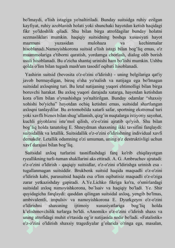 Xulqi og‘ishgan bolalar psixologiyasi 3