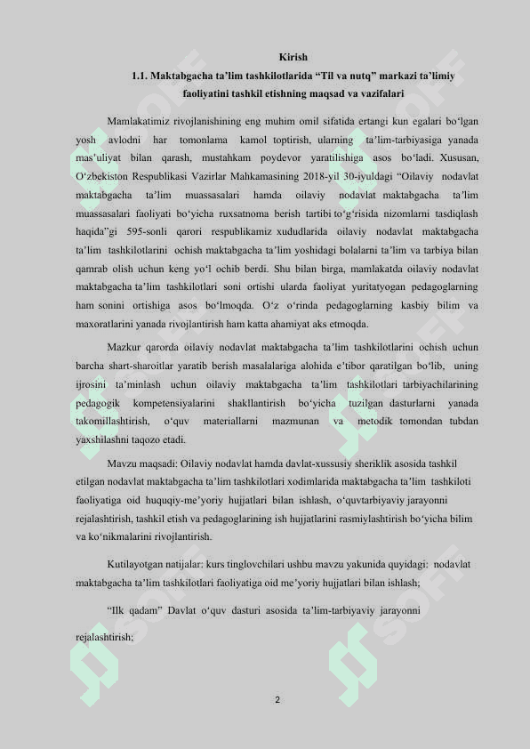 DAVLAT DASTURI ASOSIDA “TIL VA NUTQ” MARKAZINING BOLALAR NUTQINI RIVOJLANTIRISHDAGI AHAMIYATI 2