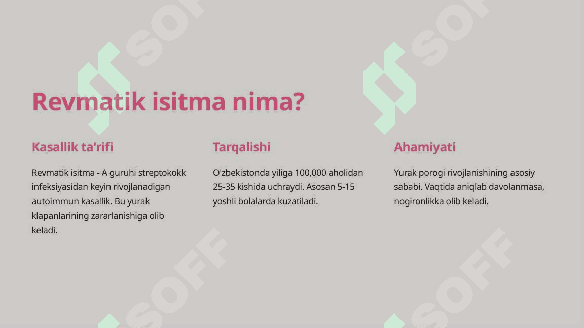 Revmatik isitma sabablari, belgilari va zamonaviy davolash usullari 2 3