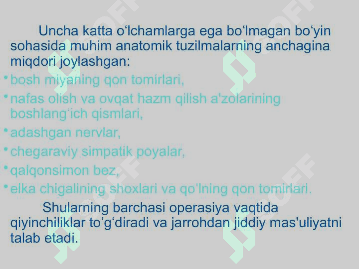 Boʻyin sohasining klinik anatomiyasi. 2