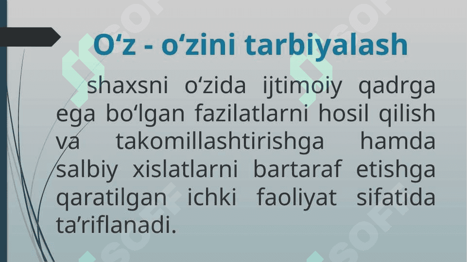 PEDAGOGIK JARAYONDA TARBIYANING MAZMUNI 8
