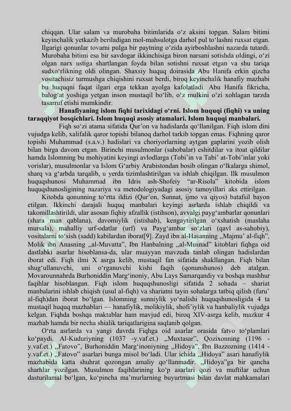 Markaziy Osiyo tarixida Xanafiya mazhabining o‘rni. 2