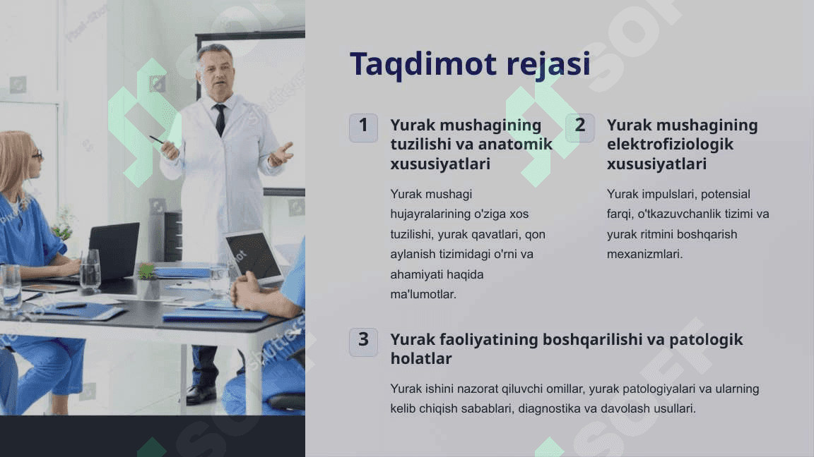Yurak mushagining ishlash mexanizmi va fiziologik xususiyatlari 2