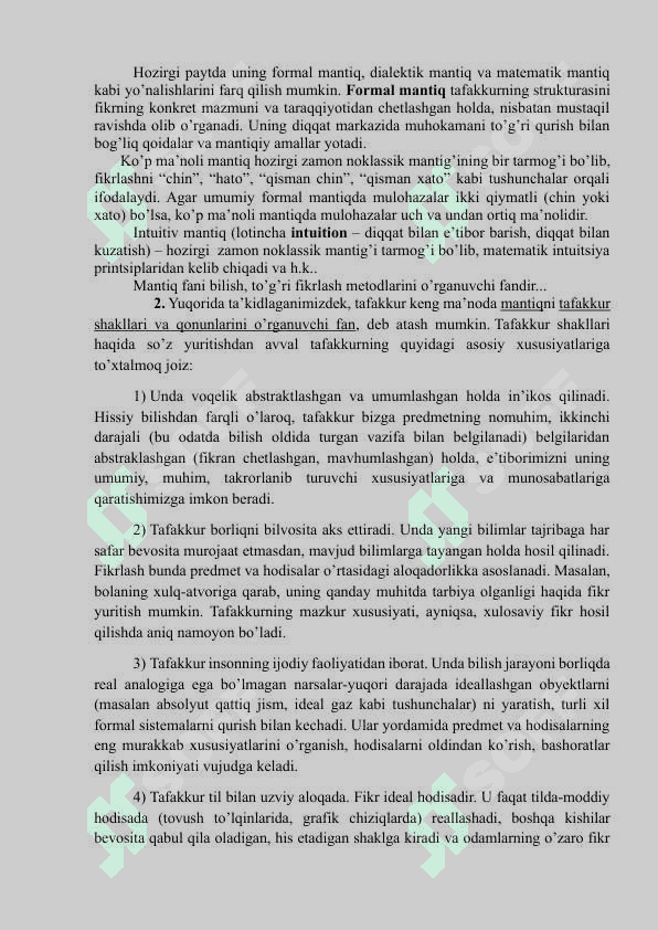 PEDAGOGIK AMALIYOTDA MANTIQIY FIKRLARNING  AHAMIYATI 4