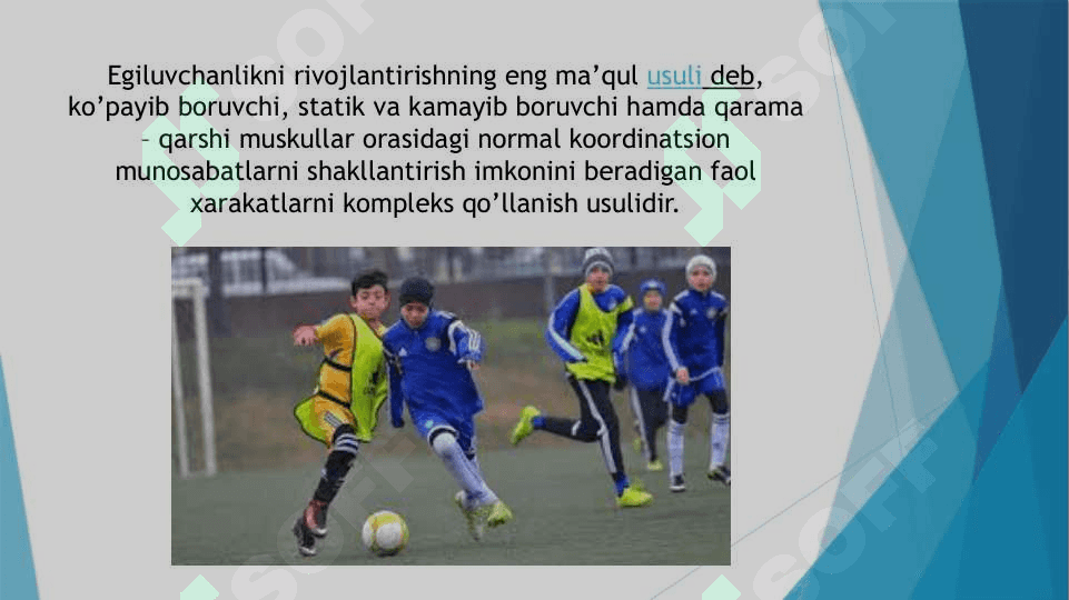 Yosh futbolchilarda egiluvchanlikni rivojlantirish. 2