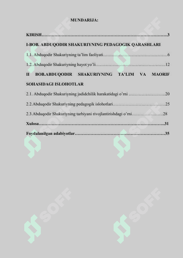 Abduqodir Shakuriyning ta’lim tarbiyani rivojlantirishda tutgan o’rni 2