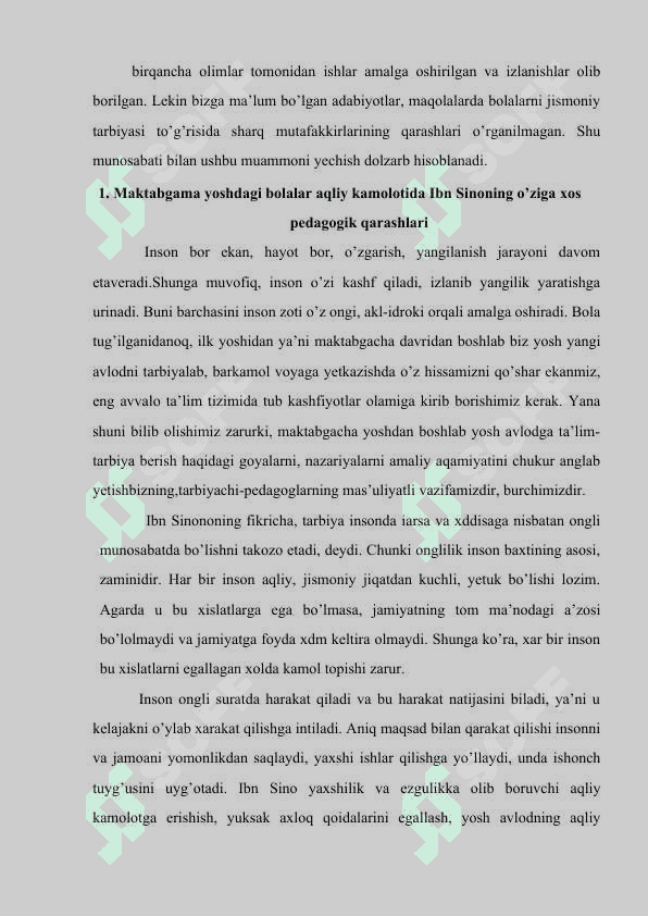 Sharq mutafakkirlarning maktabgacha yoshdagi bolalarni jismoniy tarbiyalashga oid qarashlari 6