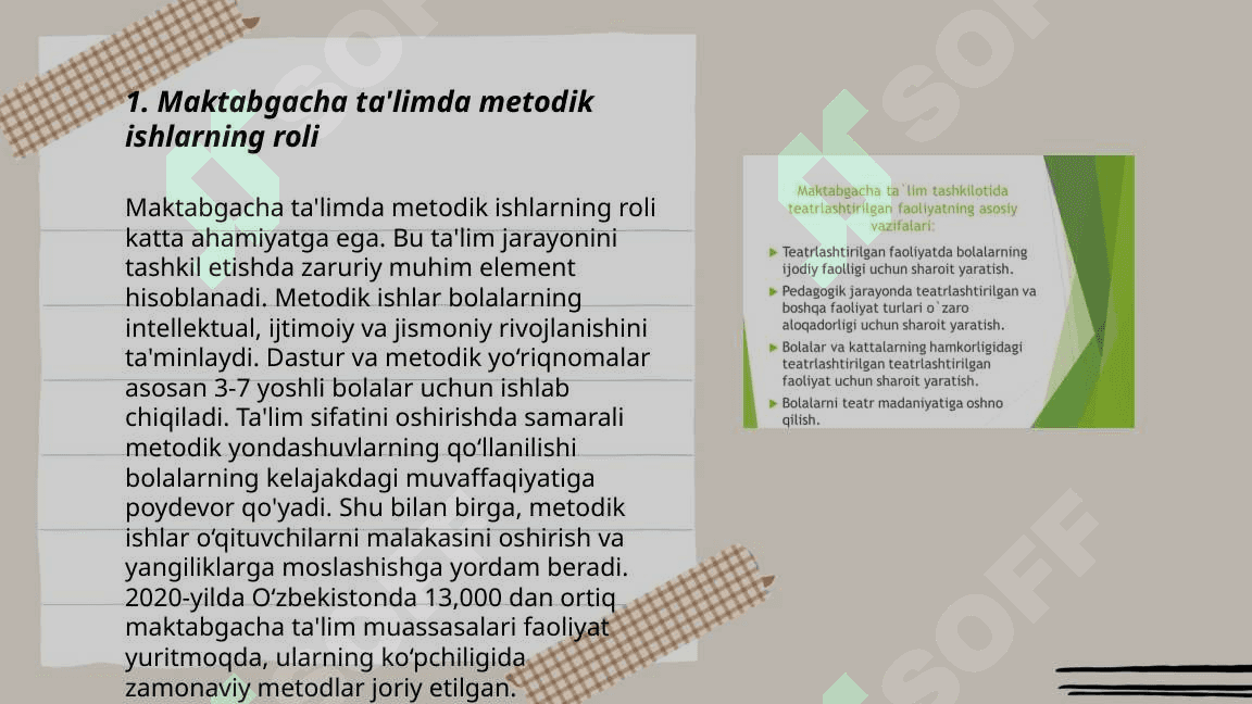 Maktabgacha ta'lim tashkiloti uslubchisini metodik ishlarga raxbarligi 3