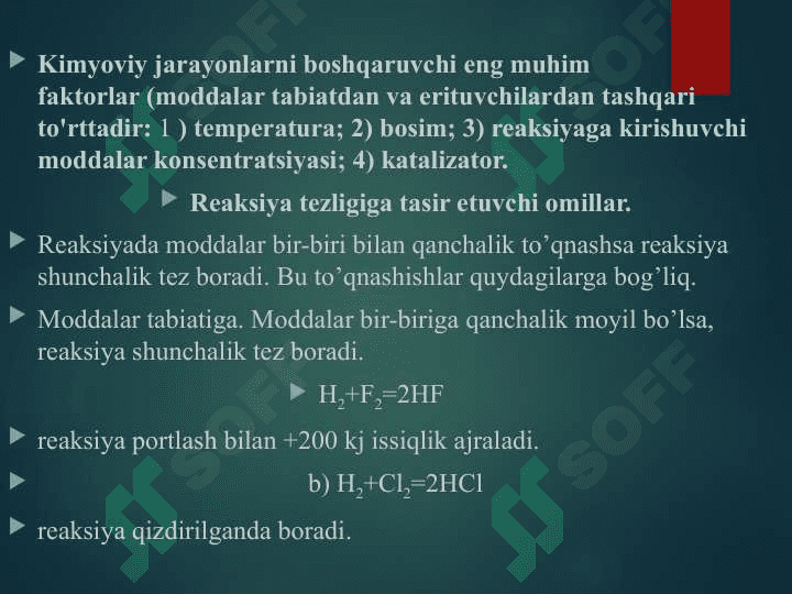 Rеаksiya tеzligi vа kimyoviy muvоzаnаt 3