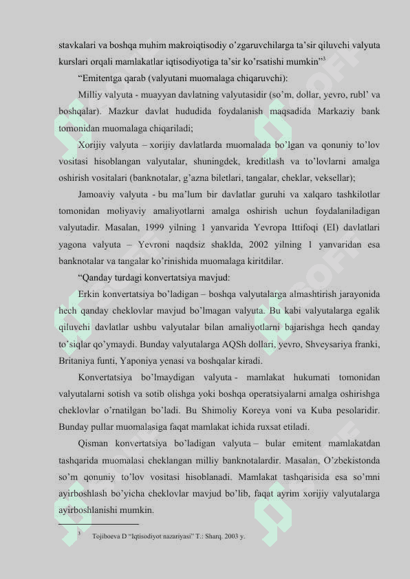Xalqaro valyuta tizimi va uning o’zgarishi 7
