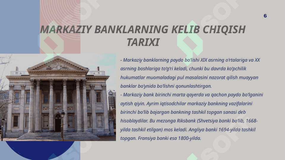 MARKAZIY BANKNING MUSTAQILLIGI 6
