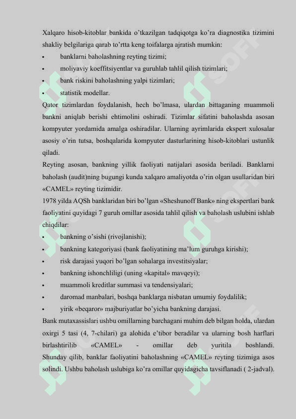 Banklarni kreditlash reytingini aniqlash 6