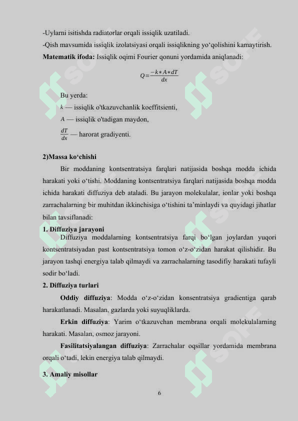Ko‘chirish tenglamasi uchun monoton ayirmali sxemalar va ularning tahlili 6