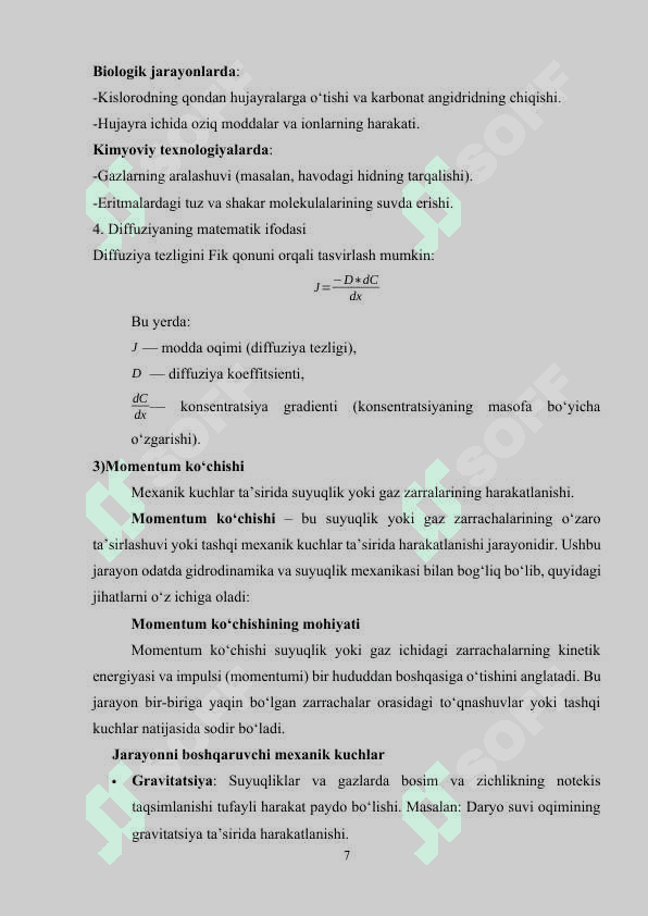 Ko‘chirish tenglamasi uchun monoton ayirmali sxemalar va ularning tahlili 7