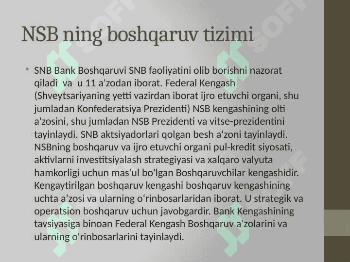 Shvetsariya va uning moliya tizimi 7