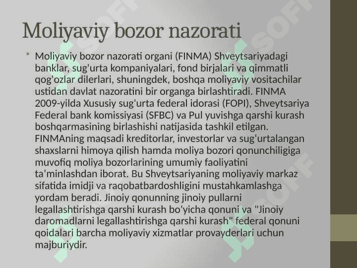 Shvetsariya va uning moliya tizimi 8