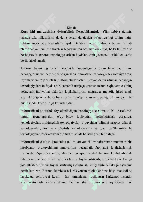 Multimediya texnologiyasi va undan o’quv jarayonida foydalanish 3